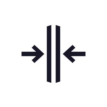 Ultra slim, thin icon on white Stock Illustration