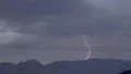 ultra slo mo powerful mountain lightning at dusk 3 Video HD