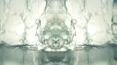 Ultra Slow Motion Bubbling in Mirror Effect Stock Footage 35748233