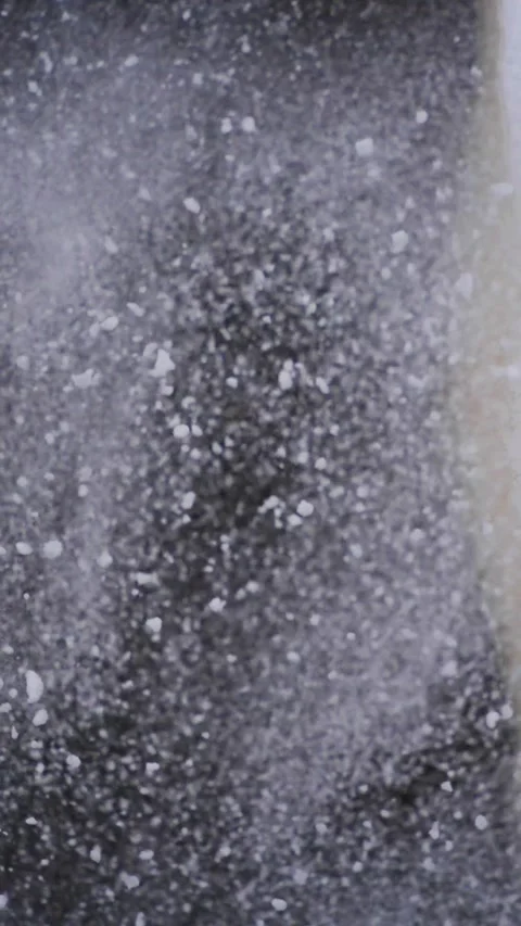 Ultra Slow Motion Falling Snow with Abstract Particle Patterns - Cinematic Slow Stock Footage 326216517