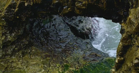 Ultra slow motion waves at see. Harsh weather. Stock Footage 91004805