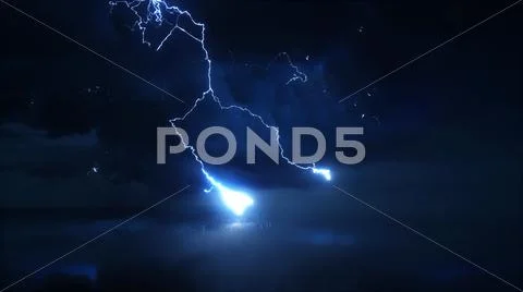 Ultra super lightning discharge, high speed camera shot. Stock Photos