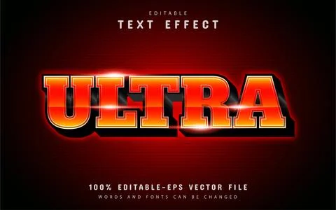 Ultra text effect with gradient Stock Illustration