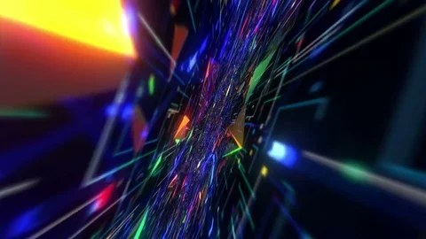 Ultra Tunnel Neon Dance Stock Footage 80992803