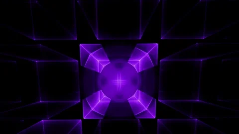 Ultra Violet Cubes Rotating, Perspective Stock Footage 84748906