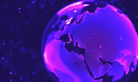 Ultra violet galaxy background. Space background illustration universe with Stock Illustration
