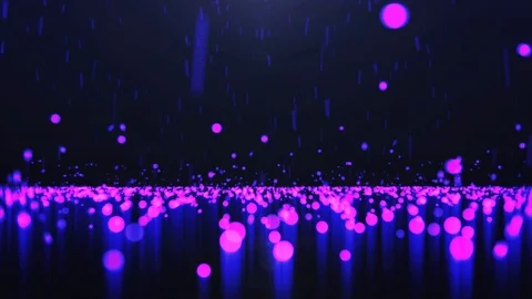 Ultra violet Glitter Particles Falling In Light Rays Loop 4K DJ, TV shows loop Stock Footage 110692028