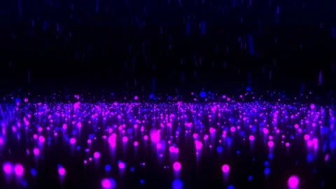 Ultra violet Glitter Particles Falling In Light Rays Loop 4K camera moving ahead Stock Footage 111215290