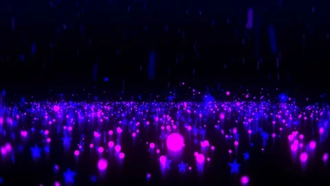 Ultra violet Glitter Particles Falling In Light Rays Loop 4K camera moving ahead Stock Footage 111215398