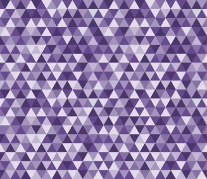 Ultra violet triangular seamless pattern. Geometric vector background. Polygo Stock Illustration