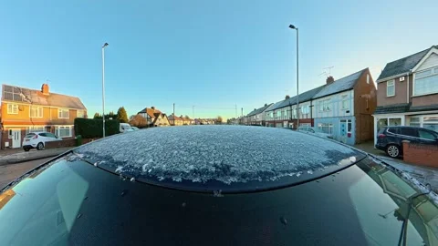 Ultra Wide Angle View of British City During Car Drive Stock Footage 326298433