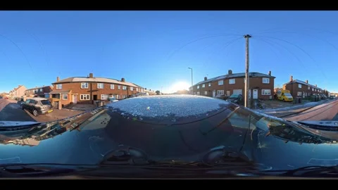 Ultra Wide Angle View of British City During Car Drive Stock Footage 326307958