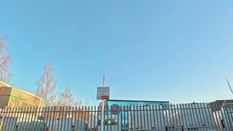 Ultra Wide Angle View of British City During Car Drive Stock Footage 326309079