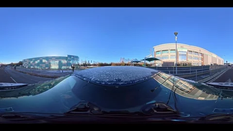 Ultra Wide Angle View of British City During Car Drive Vídeos de archivo 326310058