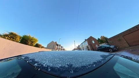 Ultra Wide Angle View of British City During Car Drive Vídeo Stock 326311205