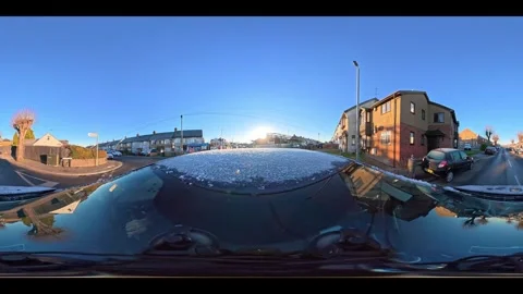 Ultra Wide Angle View of British City During Car Drive Vídeos de archivo 326312056