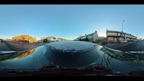 Ultra Wide Angle View of British City During Car Drive Vídeos de archivo 326312889