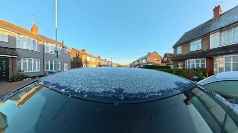 Ultra Wide Angle View of British City During Car Drive Stock Footage 326313005