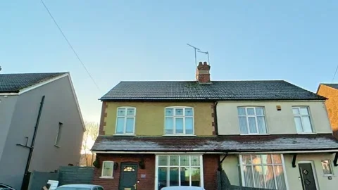 Ultra Wide Angle View of British City During Car Drive Stock Footage 326314749