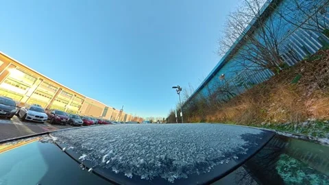 Ultra Wide Angle View of British City During Car Drive Stock Footage 326316265