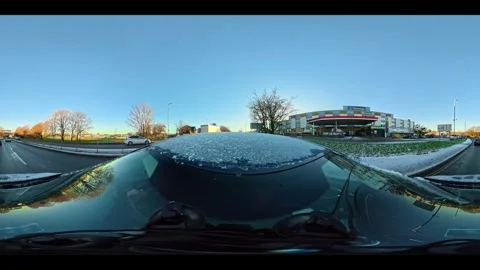 Ultra Wide Angle View of British City During Car Drive Stock Footage 326316972