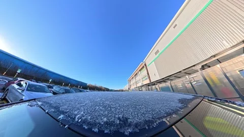 Ultra Wide Angle View of British City During Car Drive Stock Footage 326317992