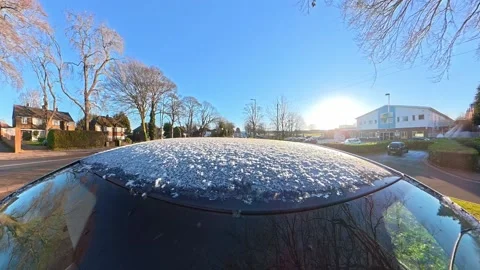 Ultra Wide Angle View of British City During Car Drive Stock Footage 326320022