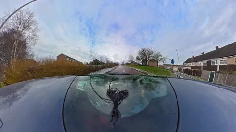 Ultra Wide Angle View of British City After Snow Fall Video stock 327775621