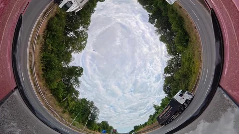 Ultra Wide Angle View of Car Travel on British Roads of England Vidéo 344009007