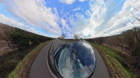 Ultra Wide Car Drive Through British Urban City Streets Video stock 329598630
