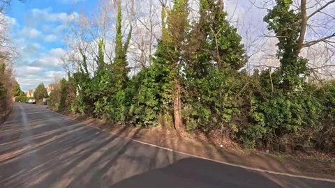 Ultra Wide Car Drive Through British Urban City Streets Vídeo Stock 329598745