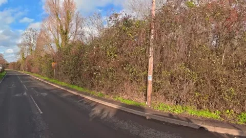 Ultra Wide Car Drive Through British Urban City Streets Stock Footage 329599257