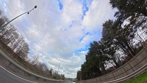 Ultra Wide Car Drive Through British Urban City Streets Stock Footage 329599262