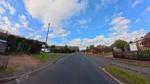 Ultra Wide Car Drive Through British Urban City Streets Stock Footage 329599264