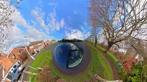 Ultra Wide Car Drive Through British Urban City Streets Stock Footage 329599338