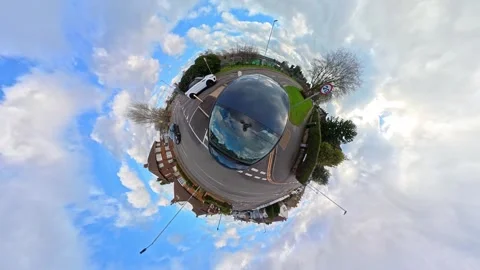 Ultra Wide Car Drive Through British Urban City Streets Stock Footage 329599361