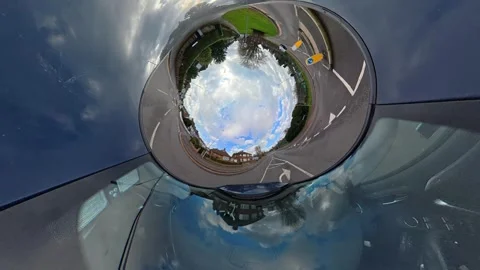 Ultra Wide Car Drive Through British Urban City Streets Stock Footage 329599404