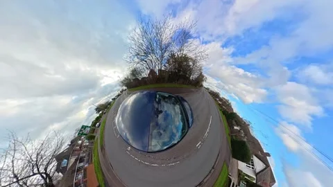 Ultra Wide Car Drive Through British Urban City Streets Stock Footage 329599472