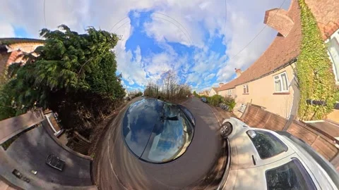 Ultra Wide Car Drive Through British Urban City Streets Stock Footage 329680652