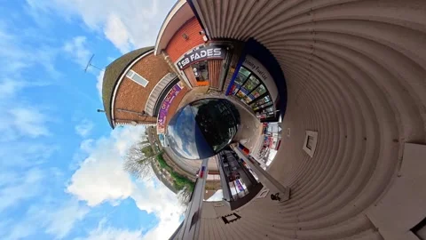 Ultra Wide Car Drive Through British Urban City Streets Stock Footage 329698355