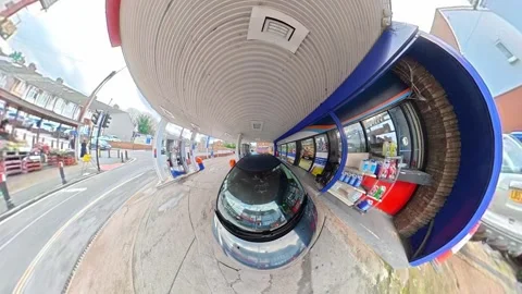 Ultra Wide Car Drive Through British Urban City Streets Stock Footage 329703183