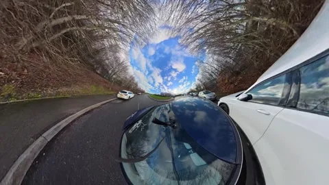 Ultra Wide Car Drive Through British Urban City Streets Stock Footage 329703384