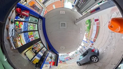 Ultra Wide Car Drive Through British Urban City Streets Stock Footage 329709801