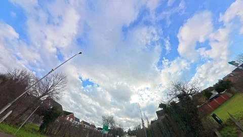 Ultra Wide Car Drive Through British Urban City Streets Stock Footage 329710179