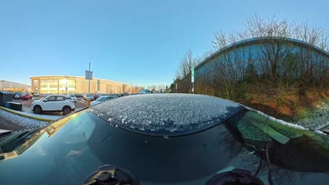 Ultra Wide Special View of British Urban City Streets During Car Drive Vídeo Stock 327039552