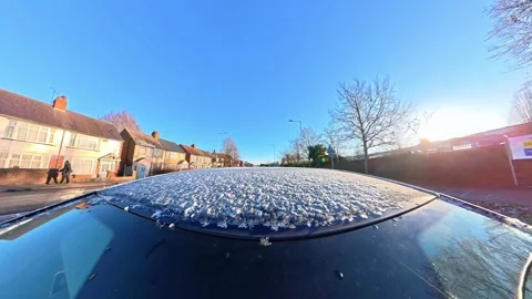 Ultra Wide Special View of British Urban City Streets During Car Drive Vídeo Stock 327044587