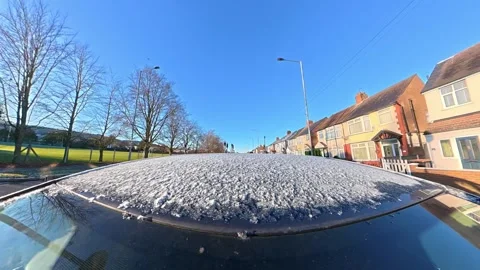 Ultra Wide Special View of British Urban City Streets During Car Drive Stock-Footage 327047575