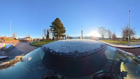Ultra Wide Special View of British Urban City Streets During Car Drive Stock-Footage 327047761