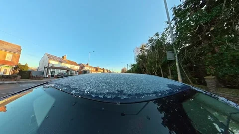 Ultra Wide Special View of British Urban City Streets During Car Drive Stock-Footage 327053045