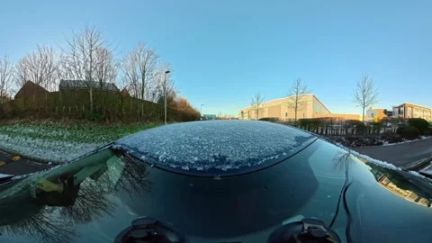 Ultra Wide Special View of British Urban City Streets During Car Drive Vídeo Stock 327082999